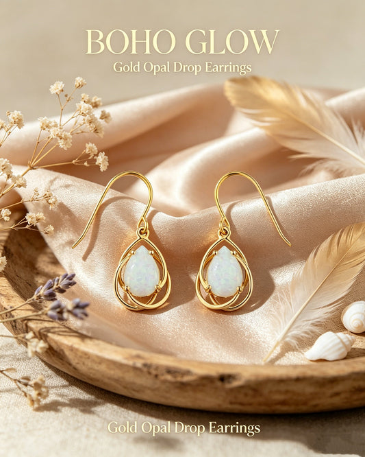 Opal Teardrop Earrings
