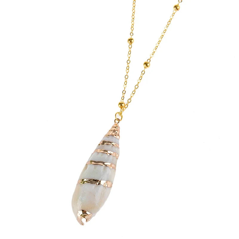 Gold-Edge Ocean-Style Necklace
