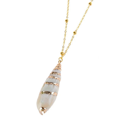 Gold-Edge Ocean-Style Necklace