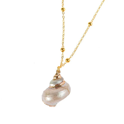 Gold-Edge Ocean-Style Necklace
