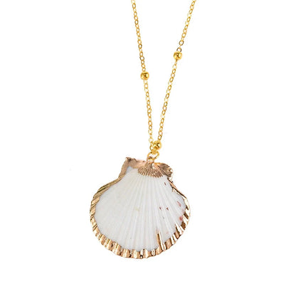 Gold-Edge Ocean-Style Necklace