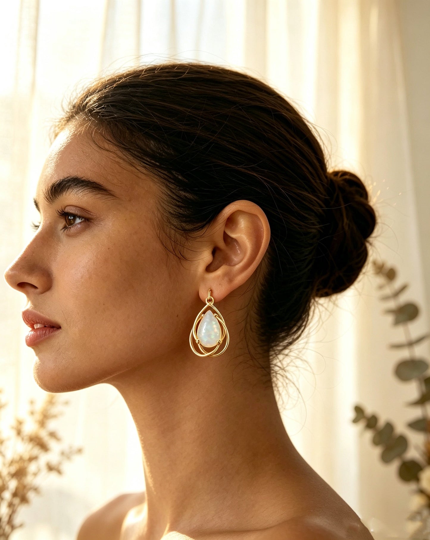 Opal Teardrop Earrings