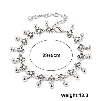 Silver Beach Bell Anklet