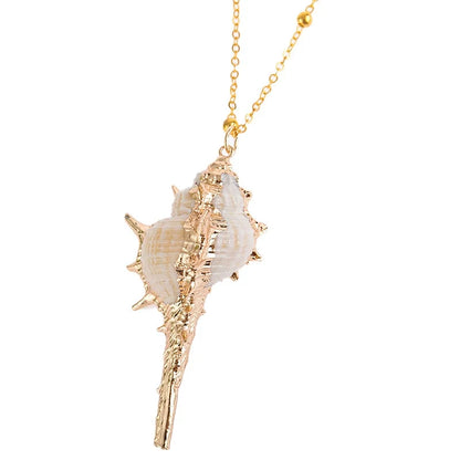 Gold-Edge Ocean-Style Necklace