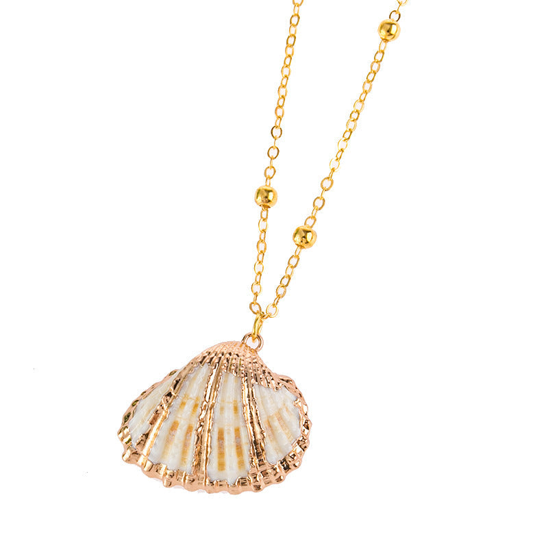 Gold-Edge Ocean-Style Necklace
