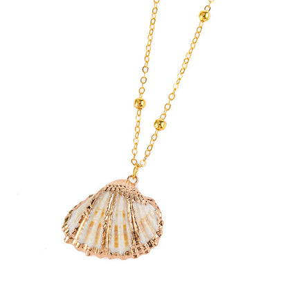 Gold-Edge Ocean-Style Necklace