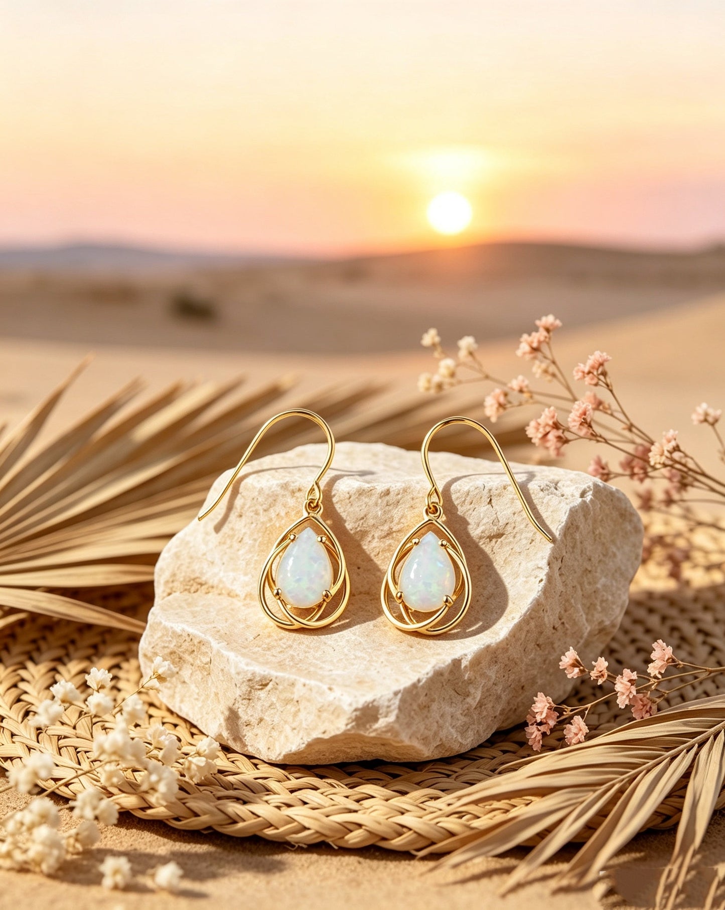 Opal Teardrop Earrings