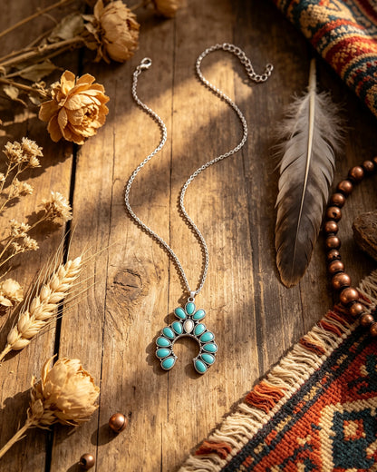 Pumpkin Flower Pendant Necklace
