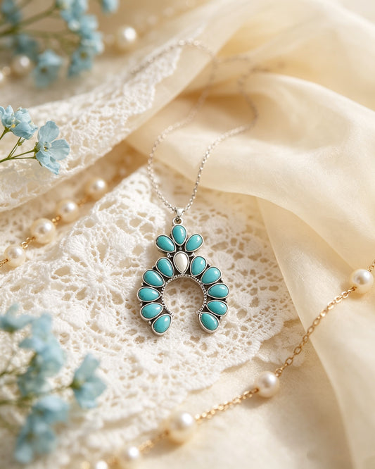 Pumpkin Flower Pendant Necklace