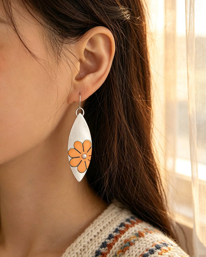 Two-Color Flower Earrings