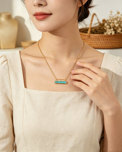 One-Piece Turquoise Necklace