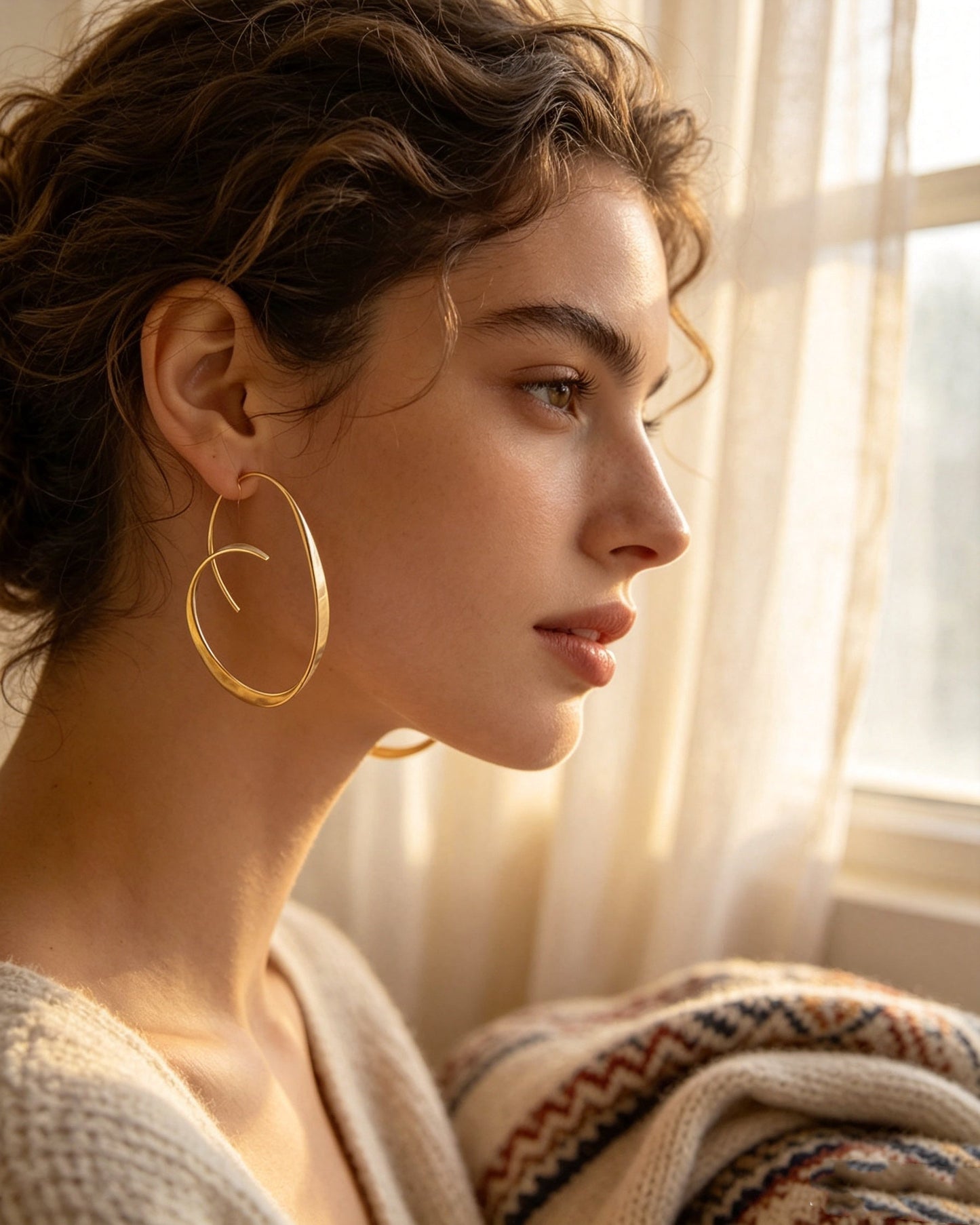 Exaggerated Geometric Irregular Earrings