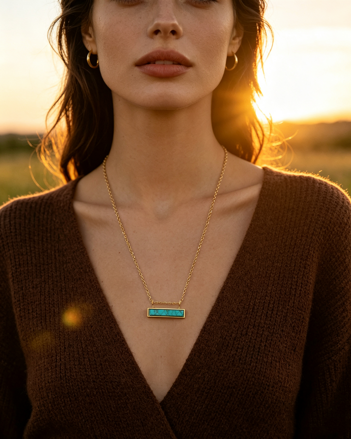 One-Piece Turquoise Necklace