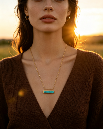 One-Piece Turquoise Necklace