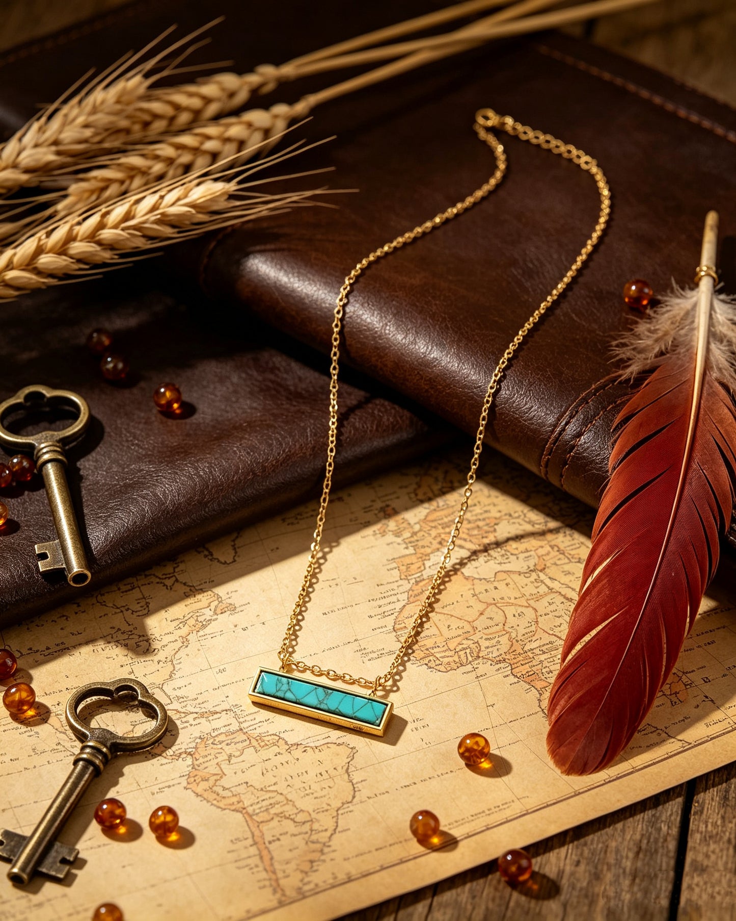 One-Piece Turquoise Necklace