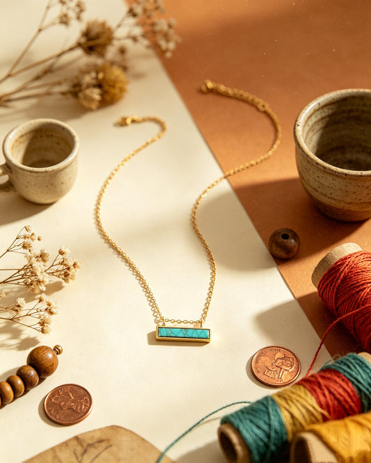 One-Piece Turquoise Necklace