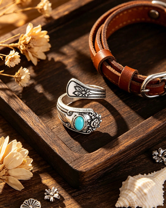 Turquoise Punk Ring