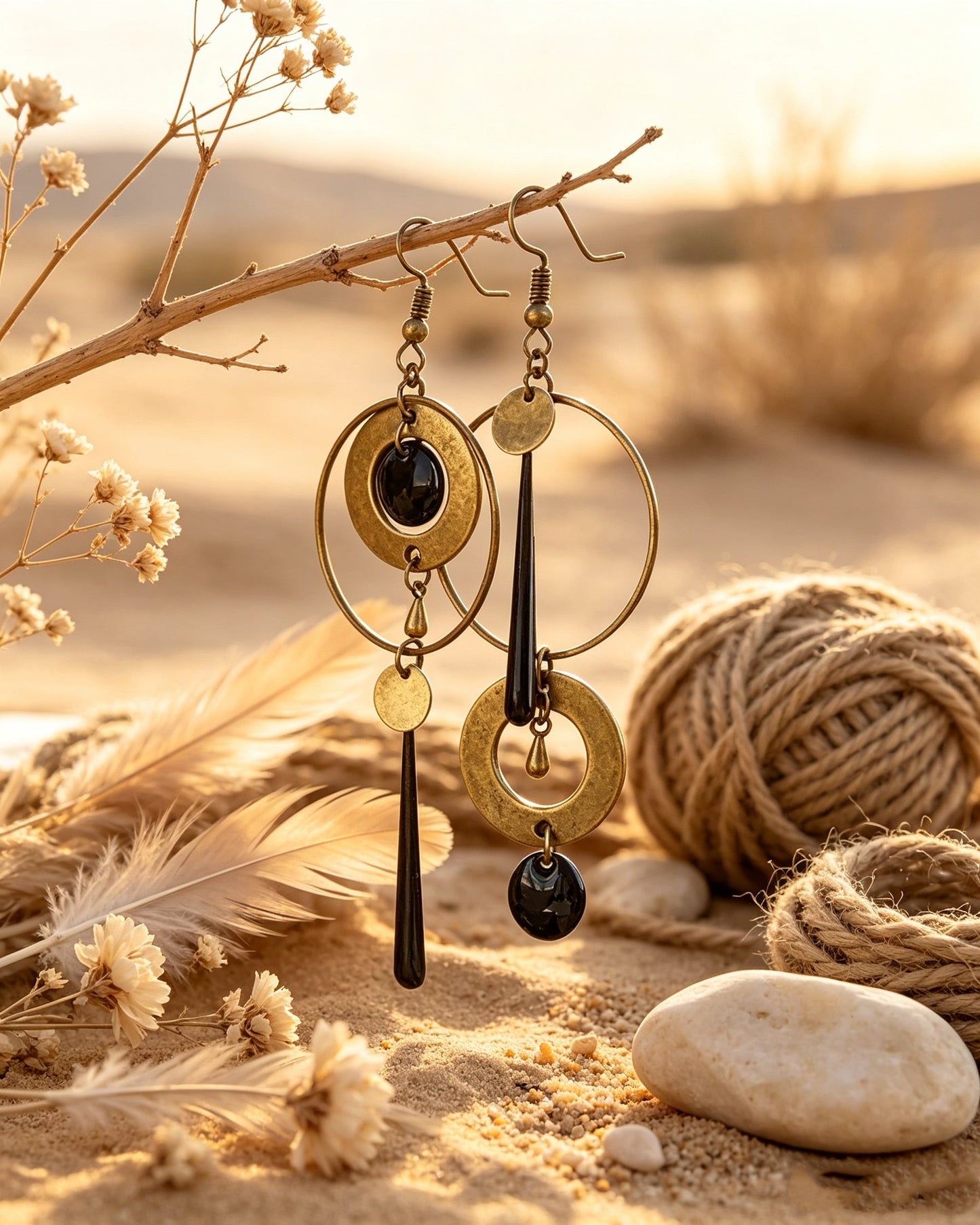 Personalized Geometric Circle Earrings