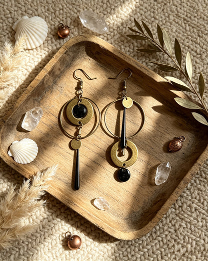 Personalized Geometric Circle Earrings