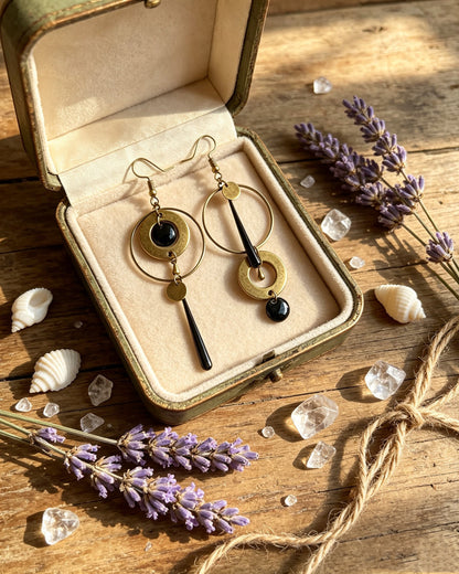 Personalized Geometric Circle Earrings