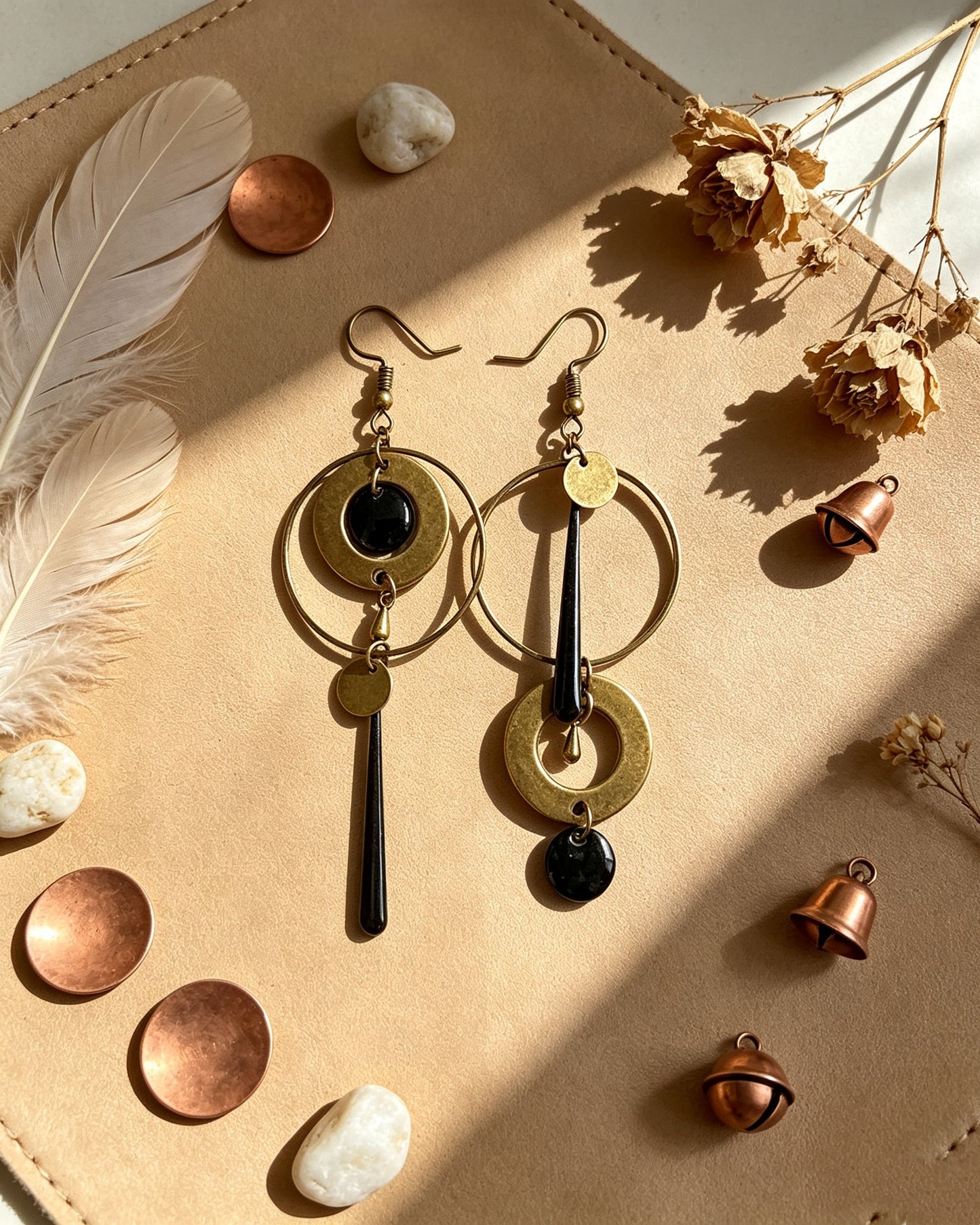 Personalized Geometric Circle Earrings