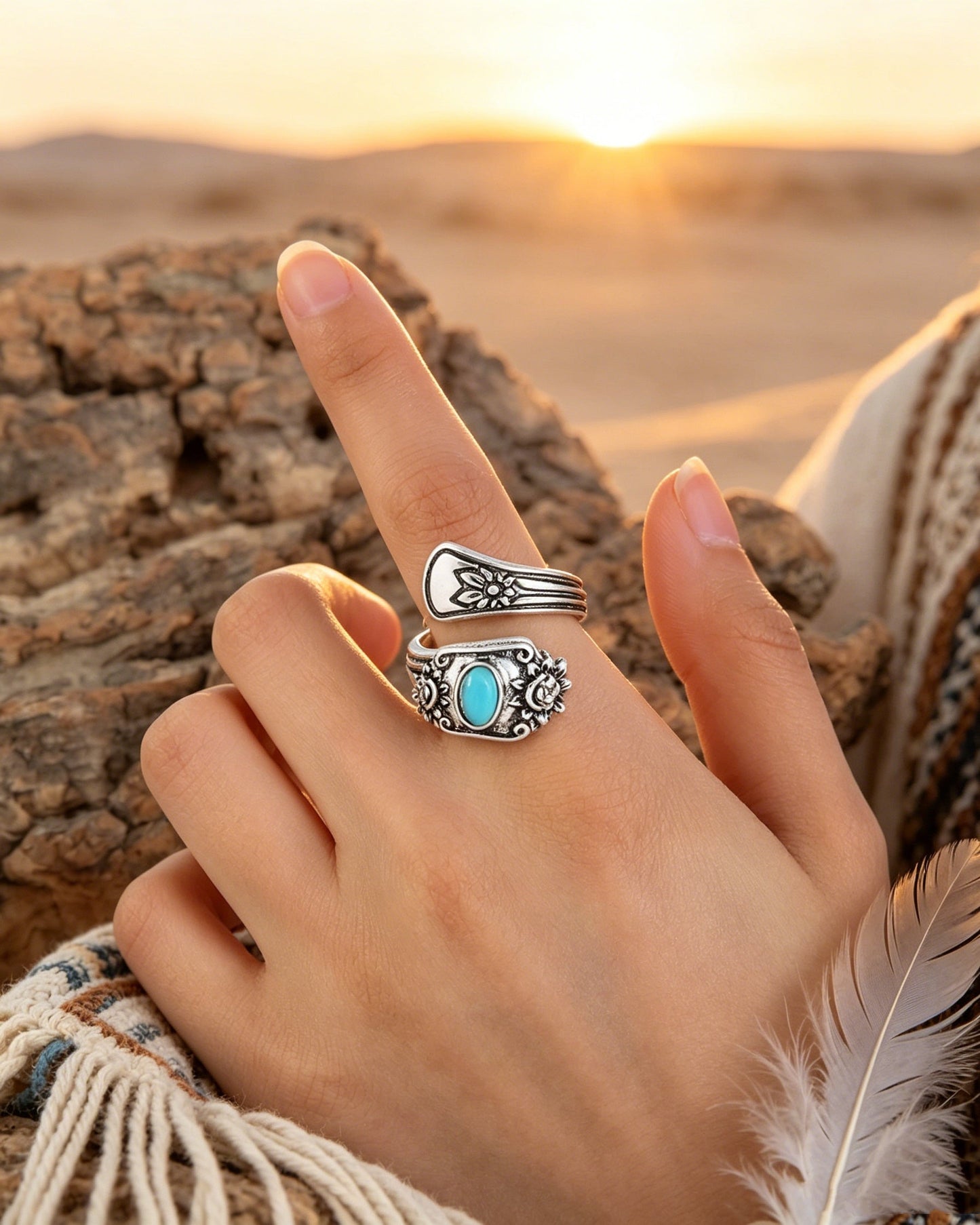 Turquoise Punk Ring