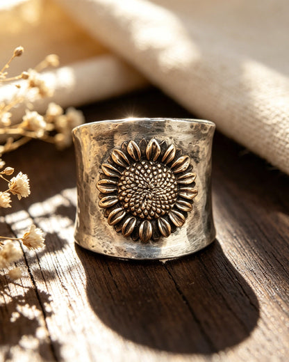 Retro Sunflower Ring