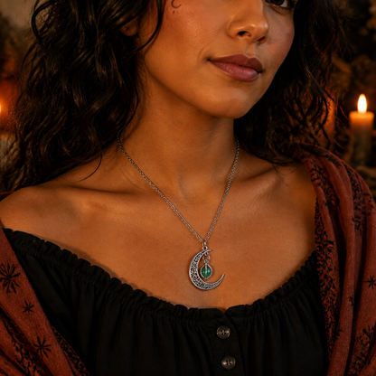 4-color Luminous Pearl Moon Pumpkin Necklace