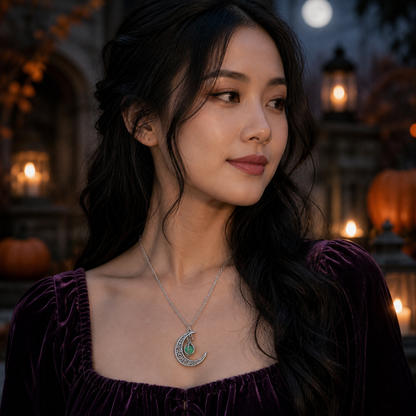 4-color Luminous Pearl Moon Pumpkin Necklace