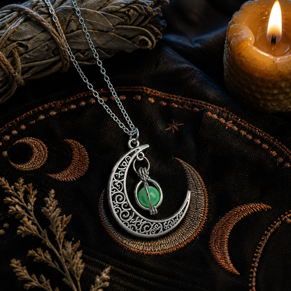 4-color Luminous Pearl Moon Pumpkin Necklace