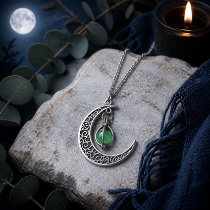 4-color Luminous Pearl Moon Pumpkin Necklace