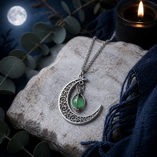 4-color Luminous Pearl Moon Pumpkin Necklace