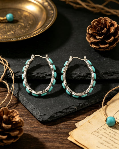 U-Shaped Turquoise Earrings