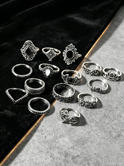 Retro Joint Ring Set