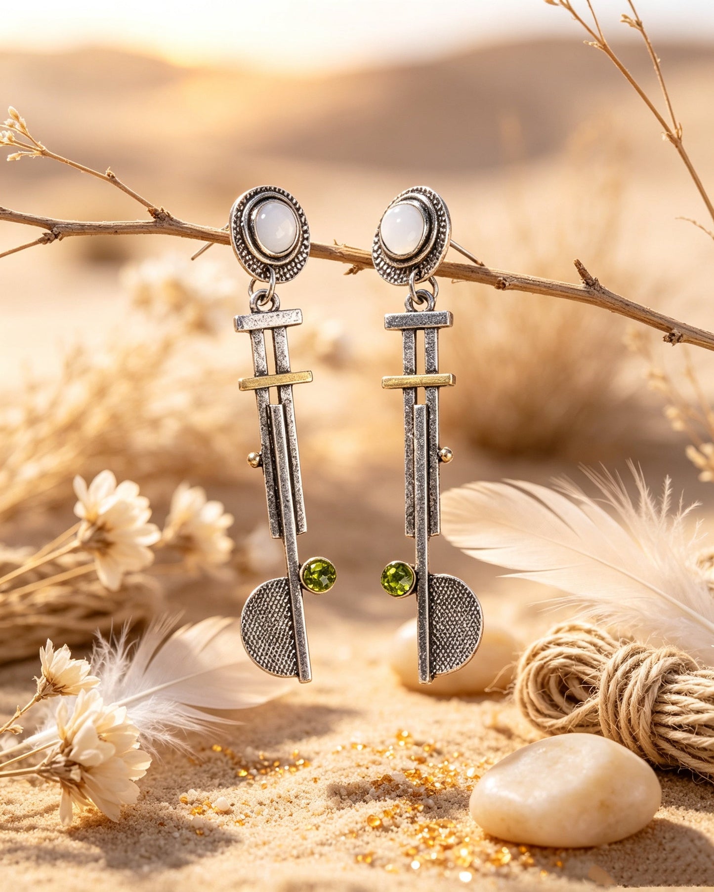 Moonstone Pearl Earrings