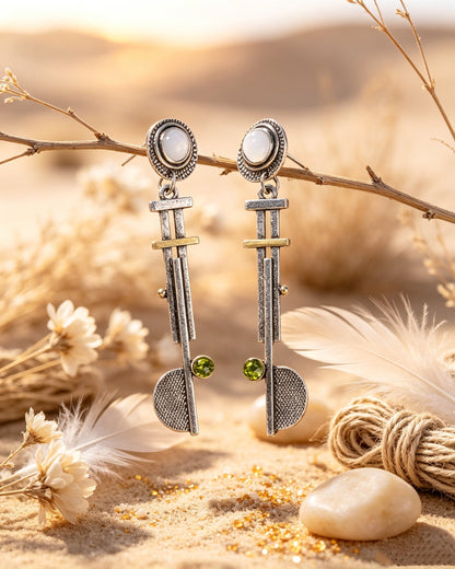 Moonstone Pearl Earrings