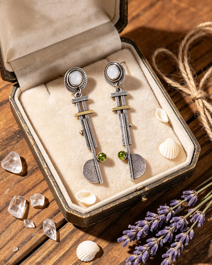 Moonstone Pearl Earrings