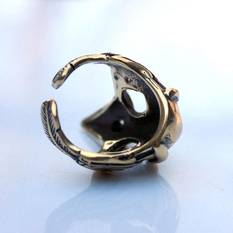 【Halloween Decorations】Crow Skull 3D Ring