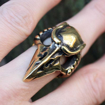 【Halloween Decorations】Crow Skull 3D Ring