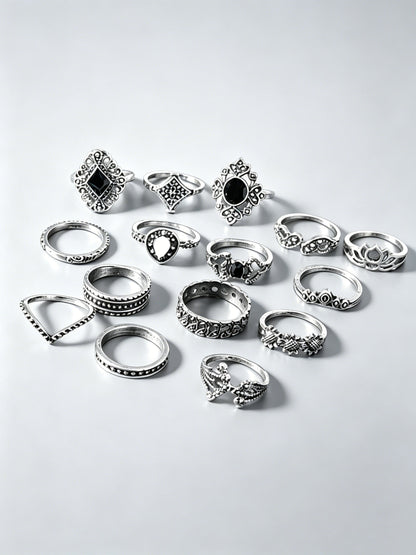 Retro Joint Ring Set