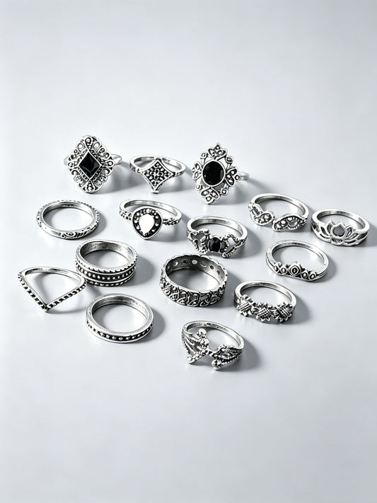 Retro Joint Ring Set