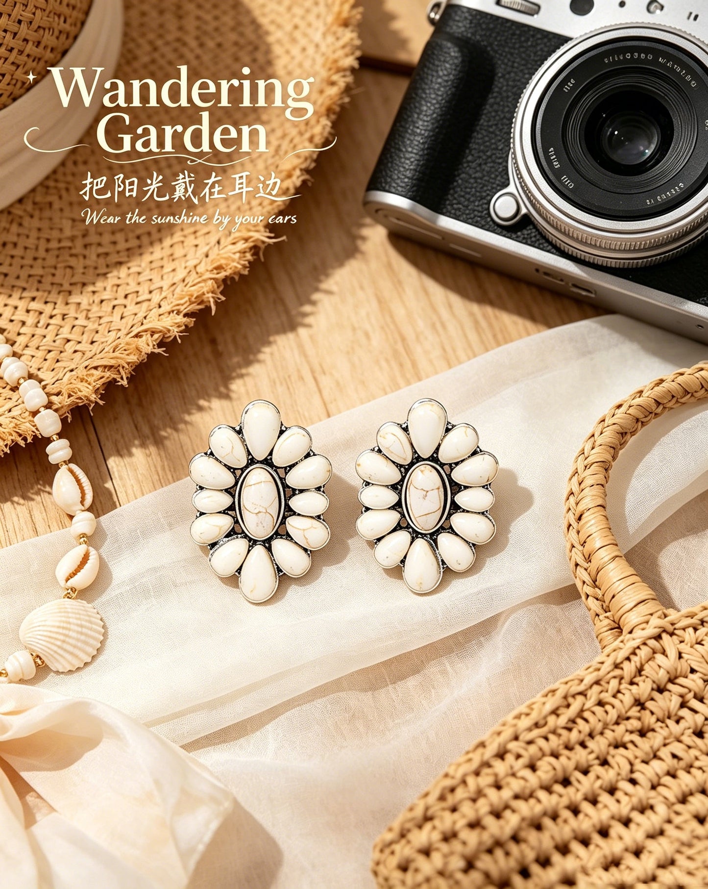 Geometric Floral Exaggerated Earrings