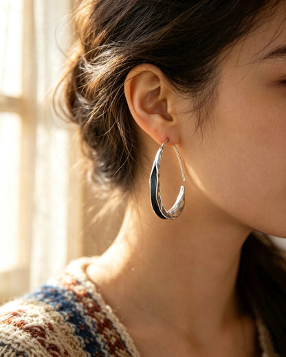 Simple Large Round Earrings