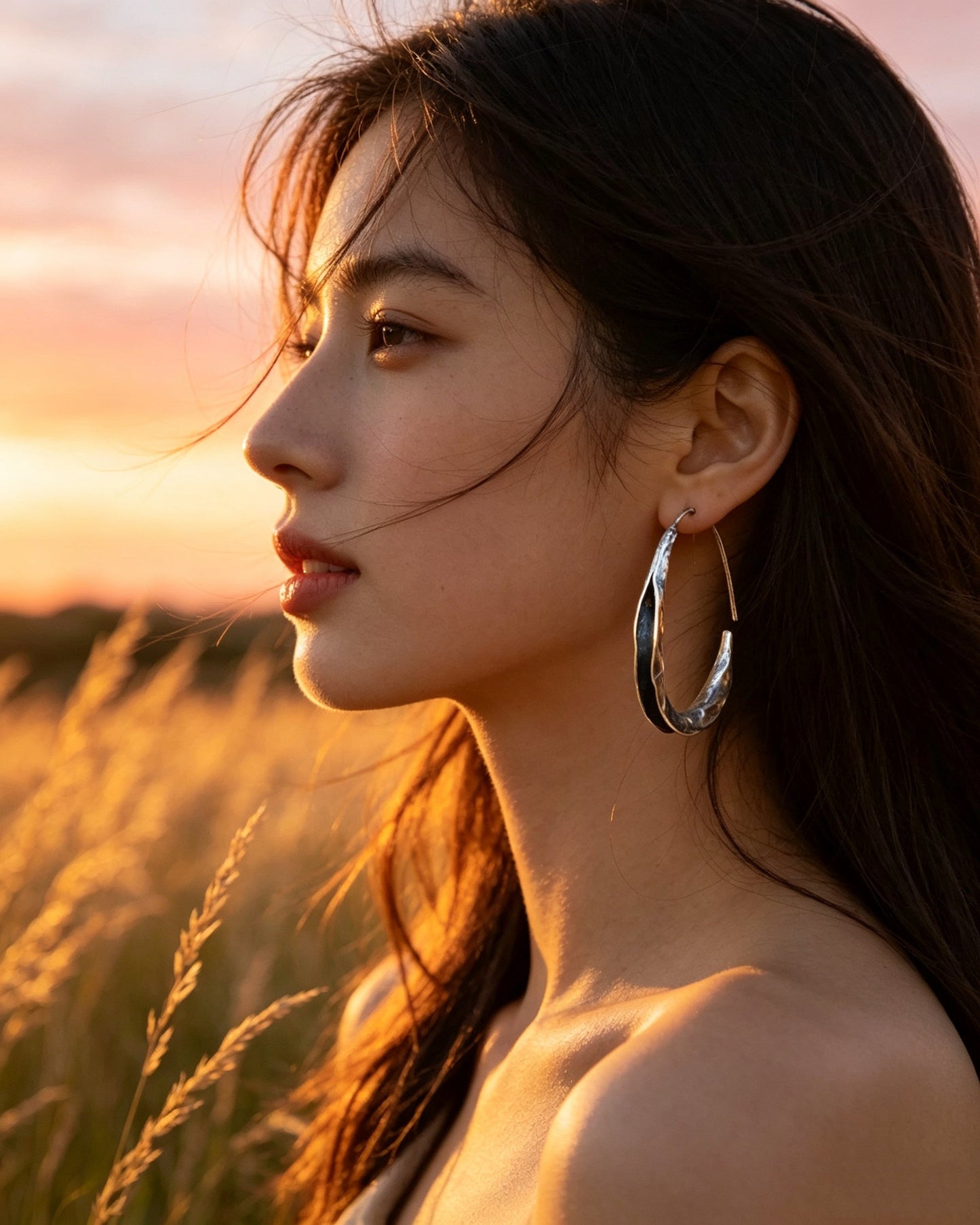 Simple Large Round Earrings