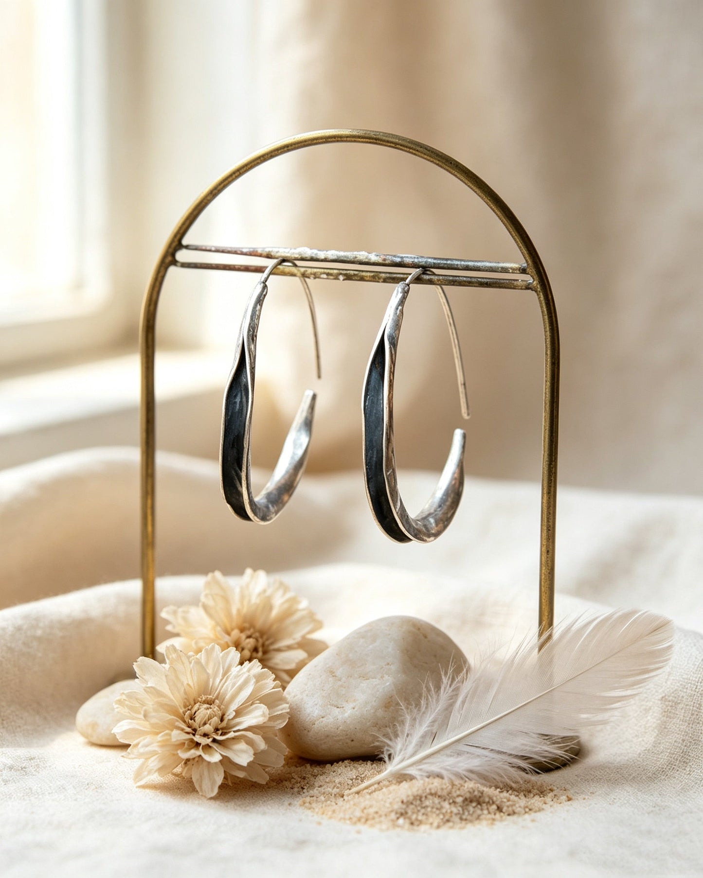 Simple Large Round Earrings