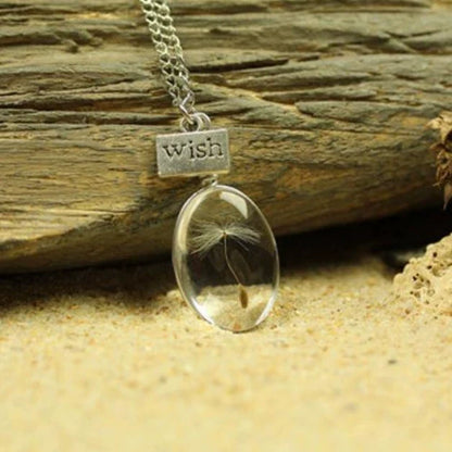 Dandelion Time Gem Necklace