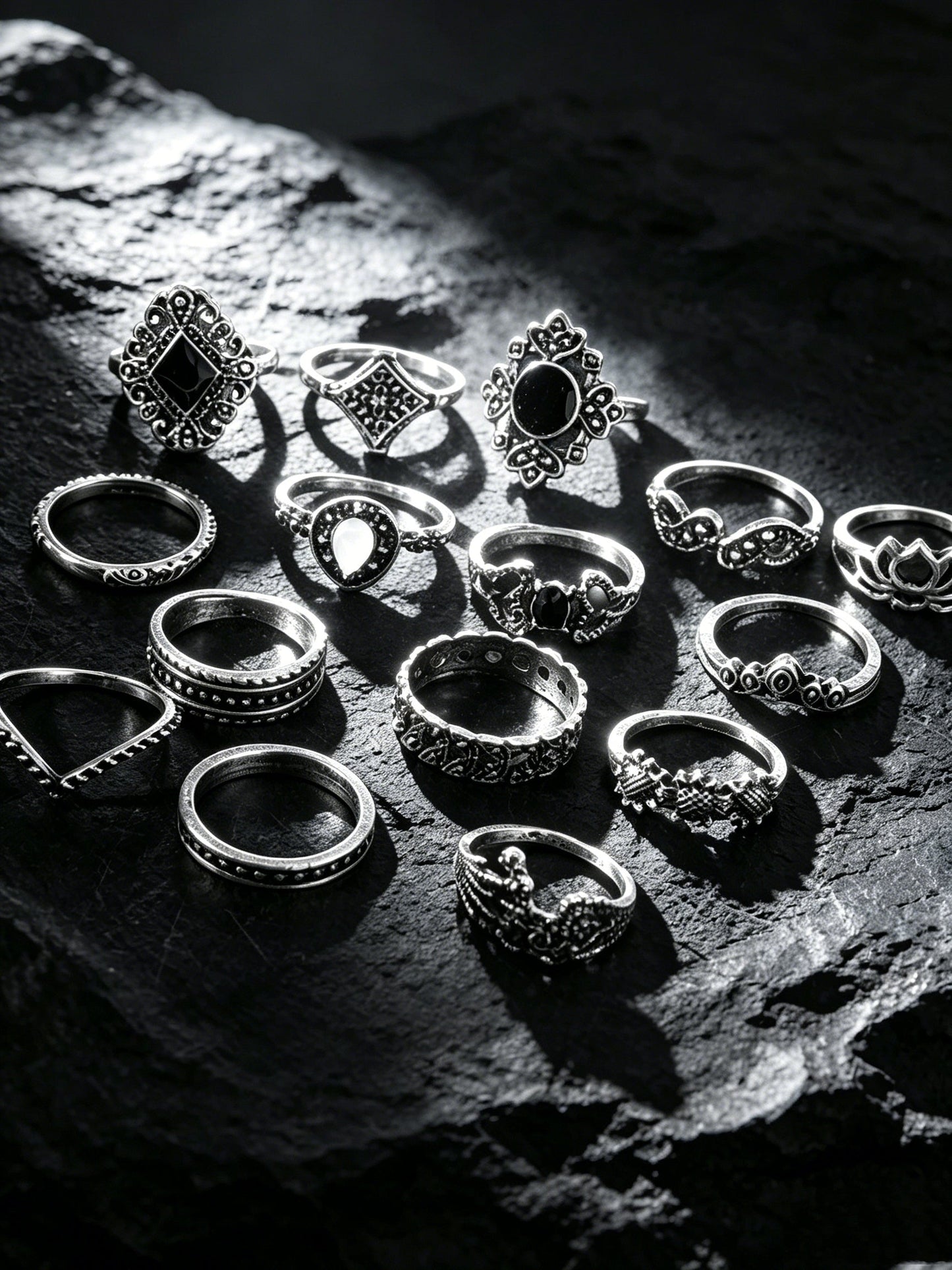Retro Joint Ring Set