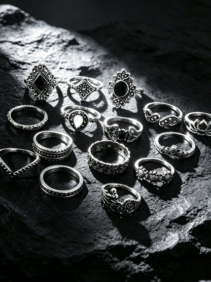 Retro Joint Ring Set