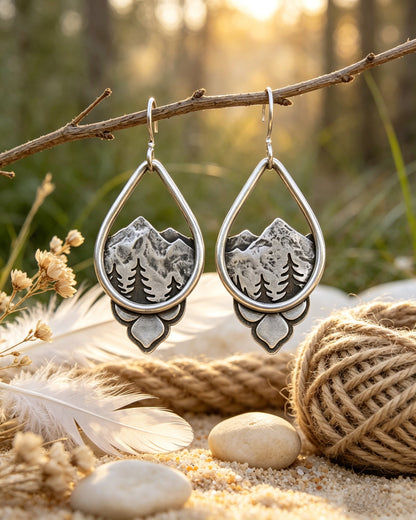 Waterdrop Mountain Forest Earring