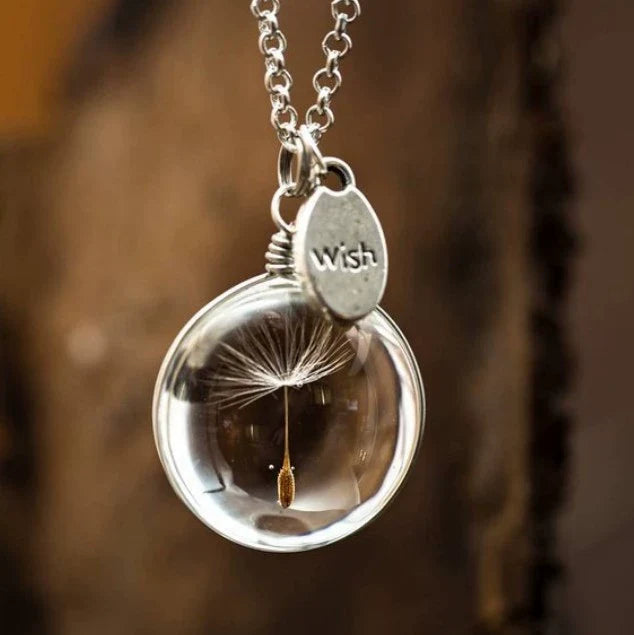 Dandelion Time Gem Necklace